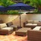 10 Feet Patio Umbrella with Solar LED Lights and Tilt Function for Outdoor Shade